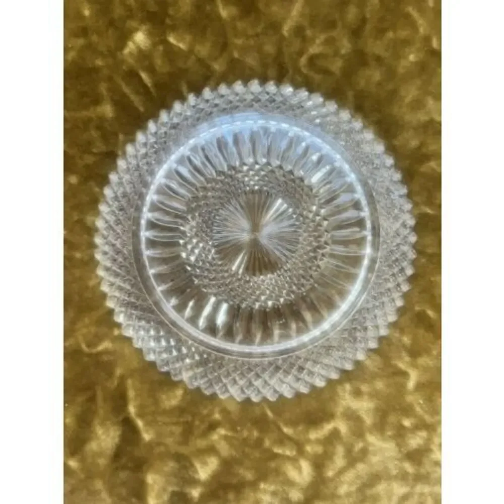 Fostoria Stratton Avon Luncheon Clear Glass Plate 7.75” Vintage (7567)